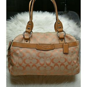 🎉COACH F14695 Penelope Signature Canvas Satchel